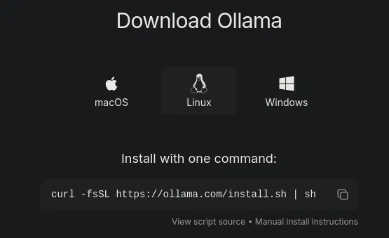 Image - Ollama-Download für Linux