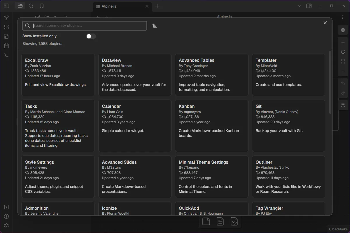 Overview of community plugins