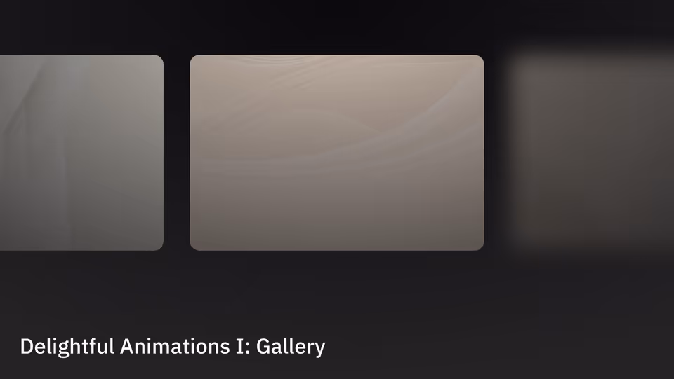 Delightful Animations I: Gallery